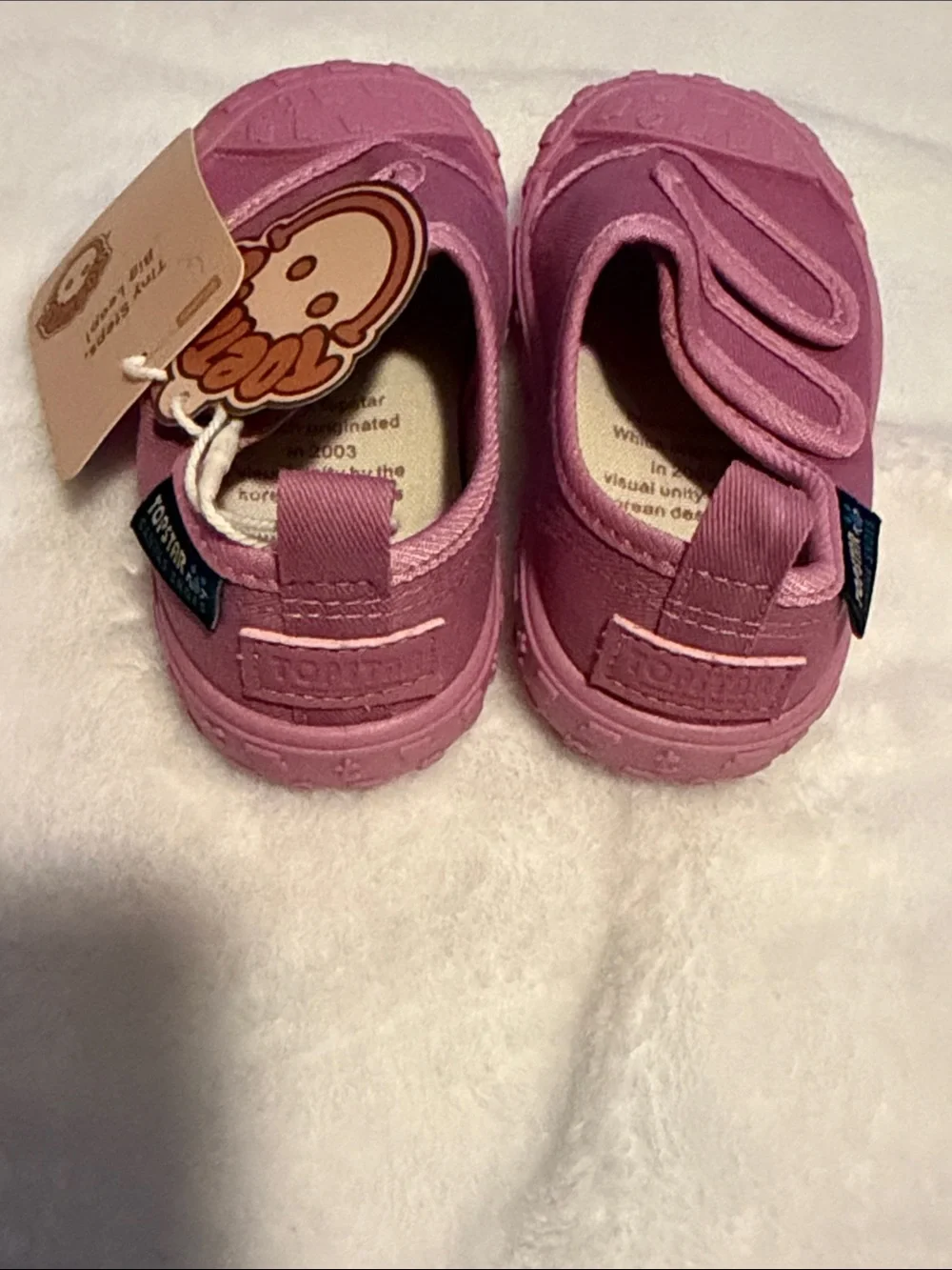 Pink Kids Walker Shoes with Hook-and-Loop Straps